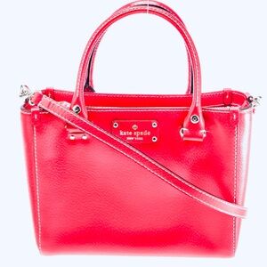 Kate Spade PINK LEATHER zipper top handbag with shoulder strap option..PERFECT